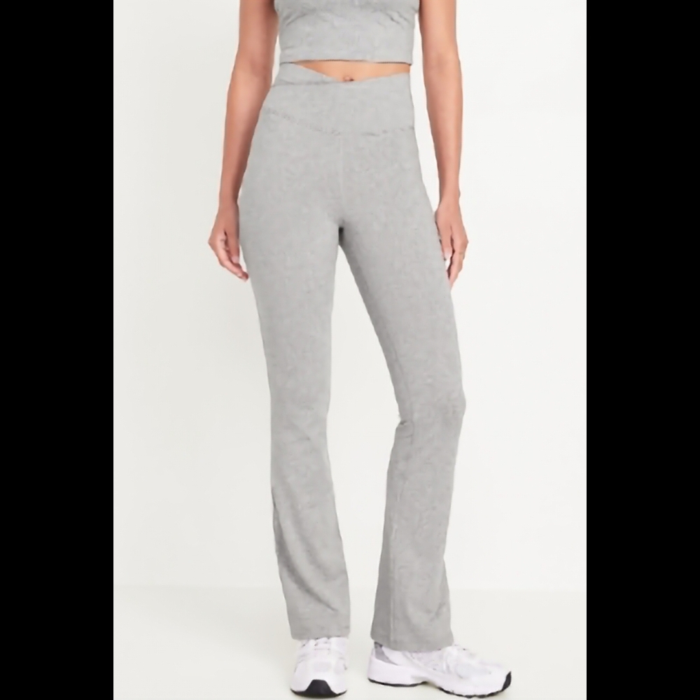 Women's Old Navy Brand New Gray Extra  High-Waisted Bootcut  Pants Sz XL Tall